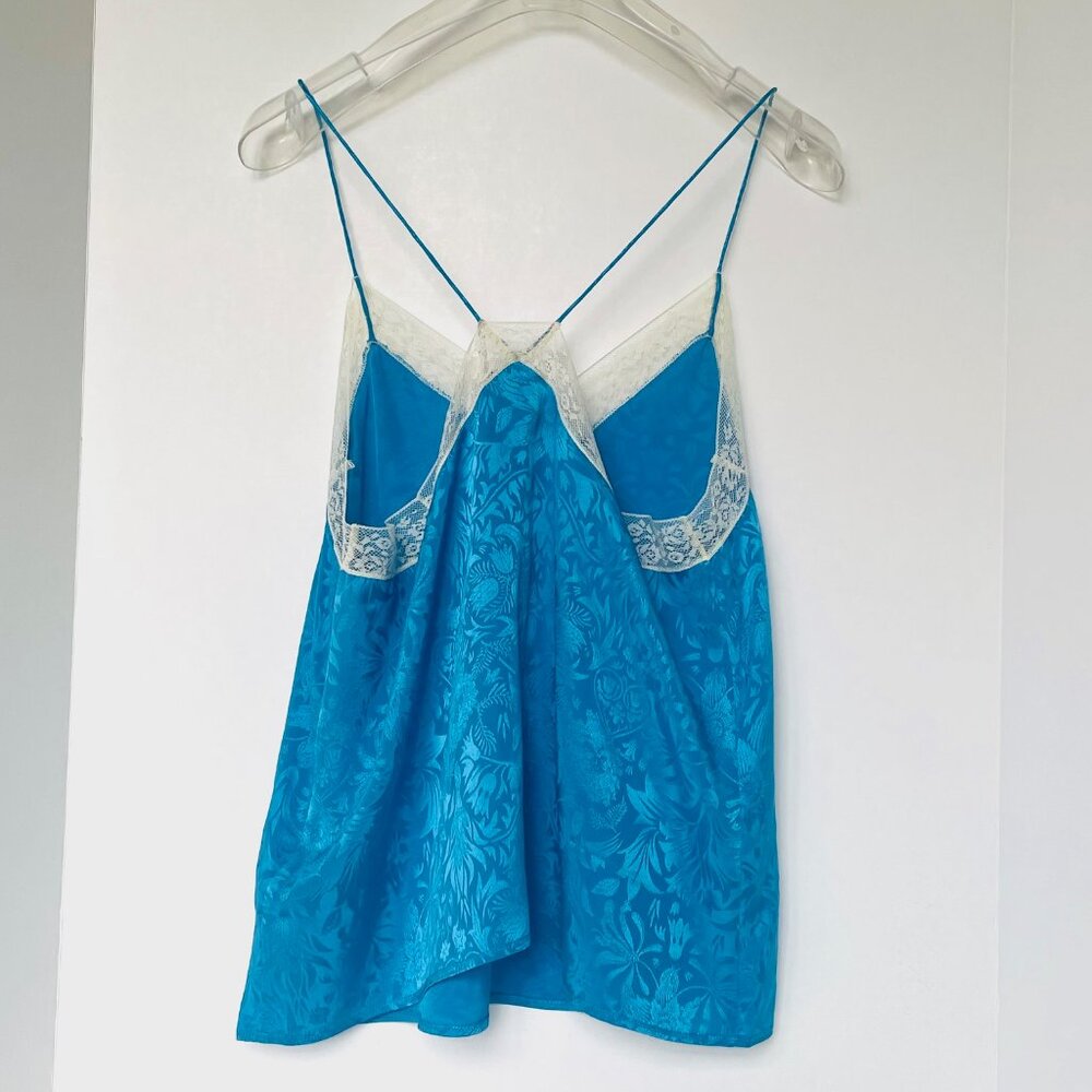 Zadig & Voltaire Cora Jac Kaleido Silk Lace Trim Camisole S - Picture 4 of 11